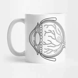 Line Drawing of Human Eye Anatomy Mug